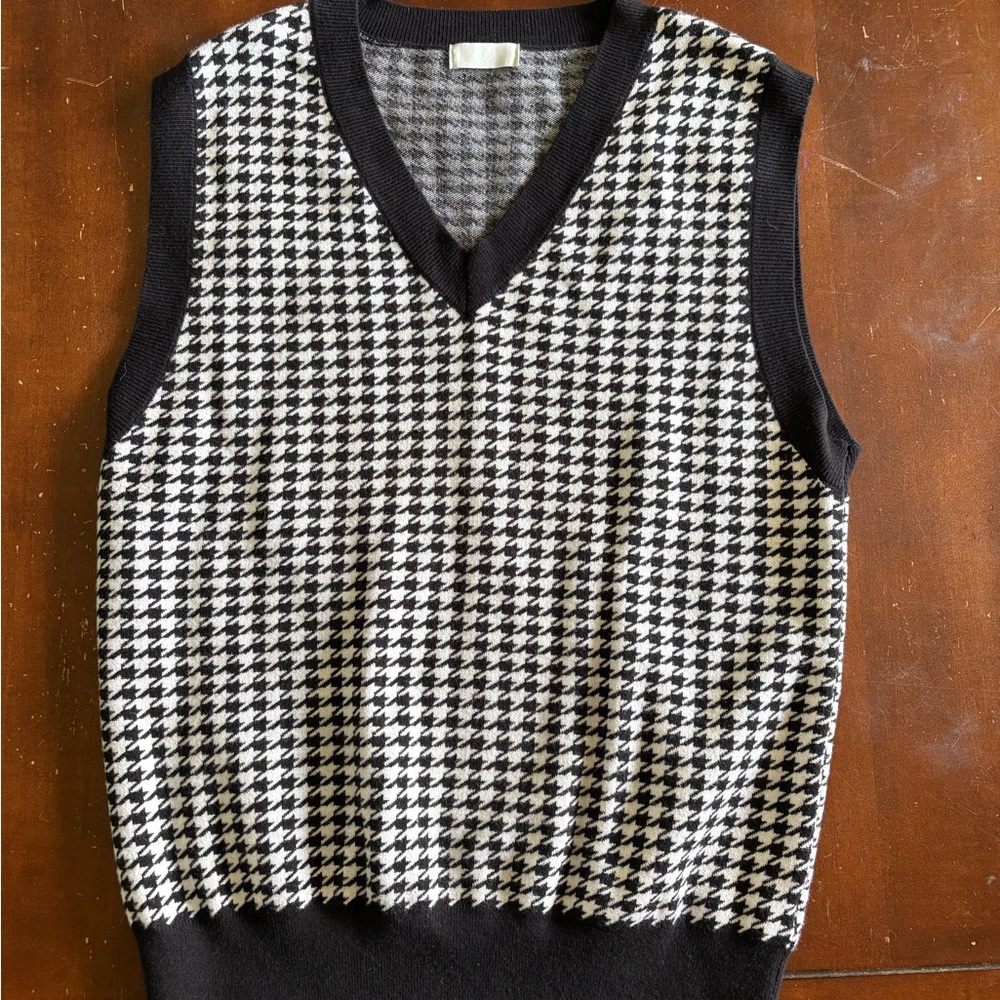 Classic Black and White Sweater Vest